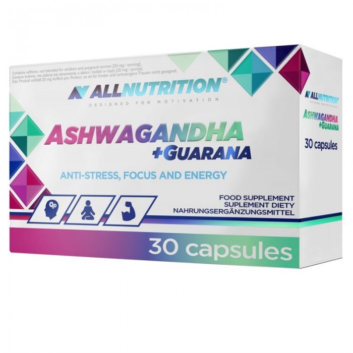 Allnutrition Ashwagandha + Guarana - Ашваганда + Гуарана / 30caps